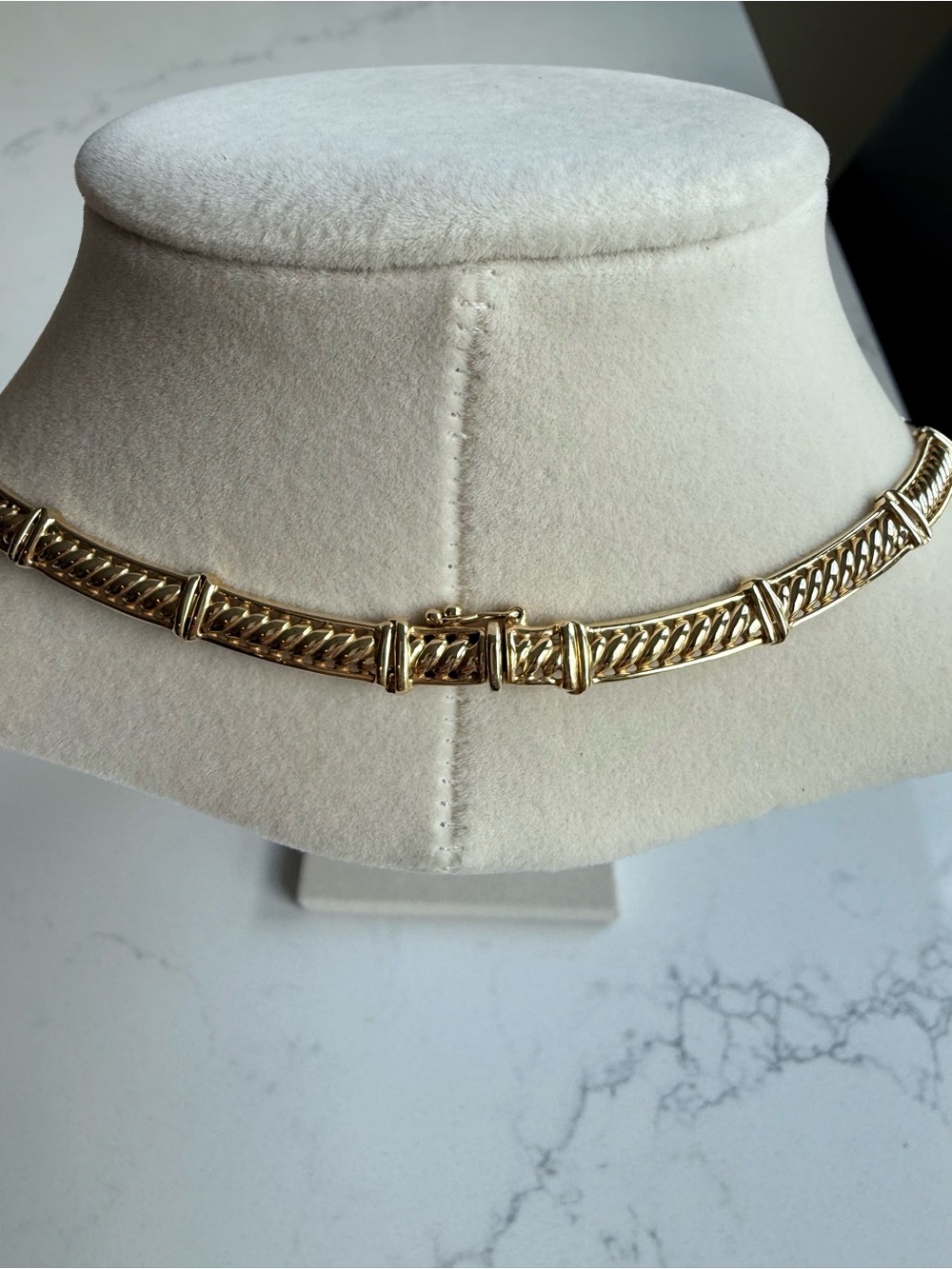 Vintage Italian 14K Gold Woven Mesh Necklace • 16” • 25g✨ - Picture 4 of 7